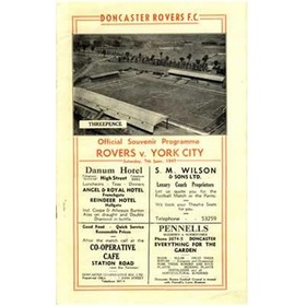 DONCASTER ROVERS V YORK CITY 1946/47 FOOTBALL PROGRAMME