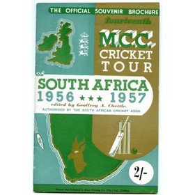 CRICKETERS FROM ENGLAND: OFFICIAL SOUVENIR BROCHURE FOR THE 1956-7 M.C.C. TOUR OF SOUTH AFRICA