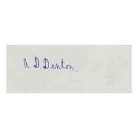 ARTHUR DENTON (NORTHAMPTONSHIRE) CRICKET AUTOGRAPH