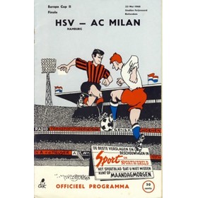 HAMBURG V A.C. MILAN 1968 (ECWC FINAL) FOOTBALL PROGRAMME