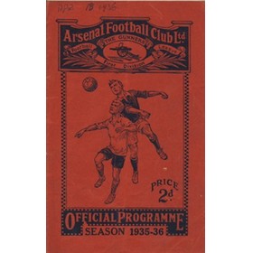 ARSENAL V ASTON VILLA 1935-36 FOOTBALL PROGRAMME