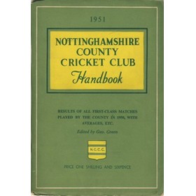 NOTTINGHAMSHIRE COUNTY CRICKET CLUB HANDBOOK 1951