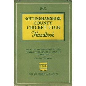 NOTTINGHAMSHIRE COUNTY CRICKET CLUB HANDBOOK 1952