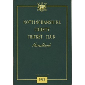 NOTTINGHAMSHIRE COUNTY CRICKET CLUB HANDBOOK 1968