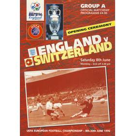 ENGLAND V SWITZERLAND 1996 (EURO 96 GROUP A - OPENING CEREMONY) FOOTBALL PROGRAMME