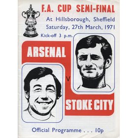 ARSENAL V STOKE CITY 1971 (F.A. CUP SEMI-FINAL) FOOTBALL PROGRAMME