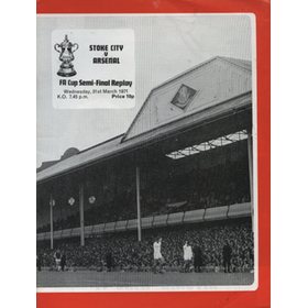ARSENAL V STOKE CITY 1971 (F.A. CUP SEMI-FINAL REPLAY) FOOTBALL PROGRAMME