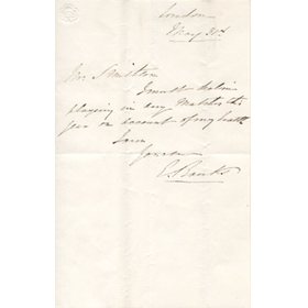 EDWARD BANKS (KENT) 1848 CRICKET LETTER