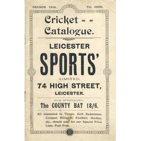 CRICKET CATALOGUE 1914 (LEICESTER SPORTS