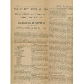 ENGLAND V AUSTRALIA 1921 CRICKET PRESS CUTTING