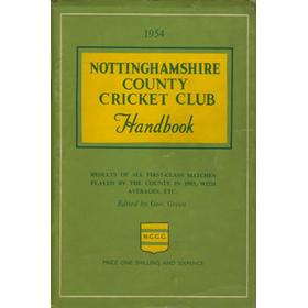 NOTTINGHAMSHIRE COUNTY CRICKET CLUB HANDBOOK 1954