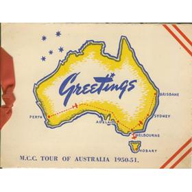 CHRISTMAS CARD (ASHES TOUR 1950-51) - SIGNED BY CHARLIE BRAY, ESSEX