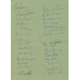 BRITISH LIONS 1959 (25 YEAR REUNION DINNER) SIGNED BY 24 OF THE TOURING PARTY