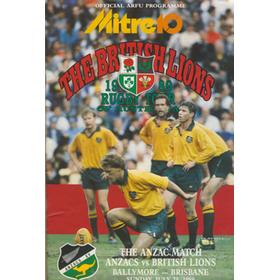 ANZACS V BRITISH ISLES 1989 RUGBY UNION PROGRAMME