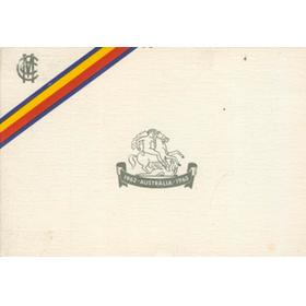 ENGLAND CRICKET TOUR 1962-63 - OFFICIAL CHRISTMAS CARD SIGNED BY BEDSER