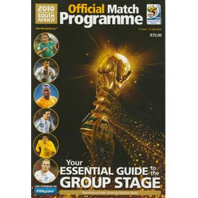 SOUTH AFRICA 2010 OFFICIAL MATCH PROGRAMME: GROUP STAGE