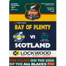 BAY OF PLENTY V SCOTLAND 1996 RUGBY PROGRAMME