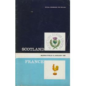 SCOTLAND V FRANCE 1966 RUGBY PROGRAMME