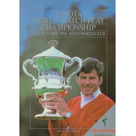 WORLD MATCH PLAY CHAMPIONSHIP 1993 GOLF PROGRAMME