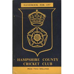 HAMPSHIRE COUNTY CRICKET CLUB ILLUSTRATED HANDBOOK 1957