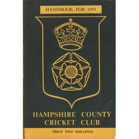 HAMPSHIRE COUNTY CRICKET CLUB ILLUSTRATED HANDBOOK 1959