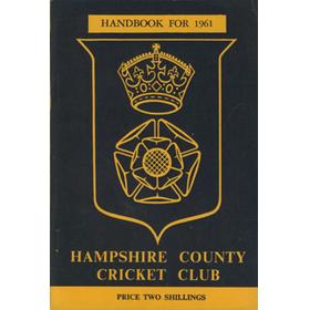 HAMPSHIRE COUNTY CRICKET CLUB ILLUSTRATED HANDBOOK 1961