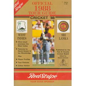 OFFICIAL 1988 TOUR GUIDE. ENGLAND V WEST INDIES & SRI LANKA
