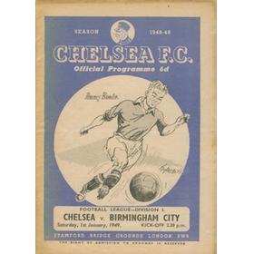CHELSEA V BIRMINGHAM CITY 1948-49 FOOTBALL PROGRAMME