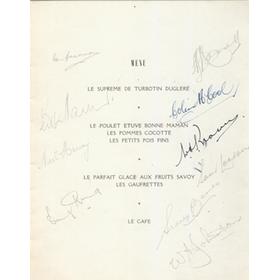 AUSTRALIA 1948 SIGNED CRICKET LUNCHEON MENU