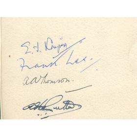 BATH CRICKET CLUB 1960S SIGNED MENU CARD