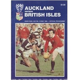 AUCKLAND V BRITISH ISLES 1983 RUGBY PROGRAMME