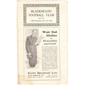 BLACKHEATH V HEADINGLEY 1931 RUGBY PROGRAMME