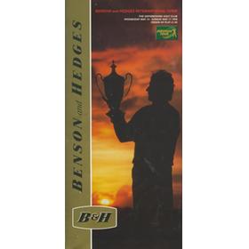 BENSON AND HEDGES INTERNATIONAL OPEN GOLF TOURNAMENT 1998 - ORDER OF PLAY