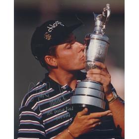 JUSTIN LEONARD SIGNED PHOTOGRAPH - BRITISH OPEN CHAMPION 1997