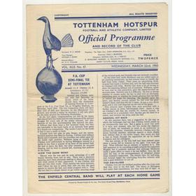 ARSENAL V CHELSEA 1949-50 (FA CUP SEMI-FINAL REPLAY) FOOTBALL PROGRAMME