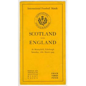 SCOTLAND V ENGLAND 1929 RUGBY PROGRAMME