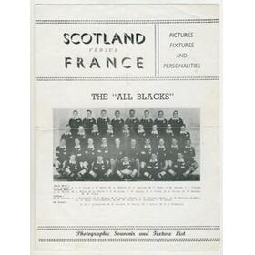 SCOTLAND V FRANCE 1954 PIRATE RUGBY PROGRAMME