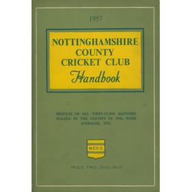 NOTTINGHAMSHIRE COUNTY CRICKET CLUB HANDBOOK 1957