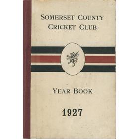 SOMERSET COUNTY CRICKET CLUB YEARBOOK 1927