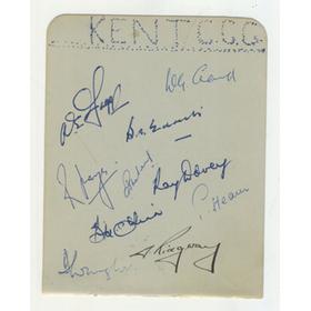 KENT & DEVON 1951 CRICKET AUTOGRAPHS