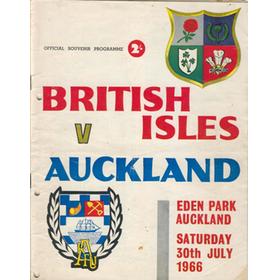 AUCKLAND V BRITISH ISLES 1966 RUGBY PROGRAMME
