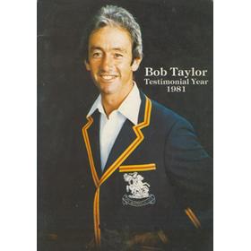 BOB TAYLOR (DERBYSHIRE) 1981 SIGNED CRICKET BENEFIT BROCHURE