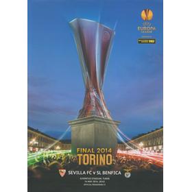 SEVILLA V BENFICA 2014 UEFA CUP FINAL FOOTBALL PROGRAMME