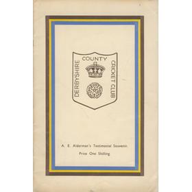 ALBERT ALDERMAN (DERBYSHIRE) 1948 SIGNED CRICKET BENEFIT BROCHURE