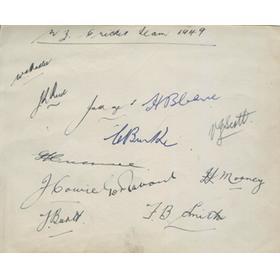 NEW ZEALAND 1949 CRICKET AUTOGRAPHS