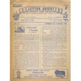 LEYTON ORIENT V CHELSEA 1957 FOOTBALL PROGRAMME