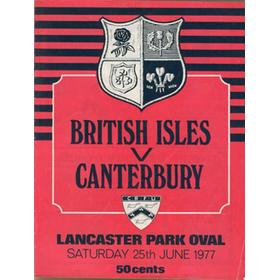 CANTERBURY V BRITISH ISLES 1977 RUGBY PROGRAMME (SIGNED BY 12 BRITISH LIONS)