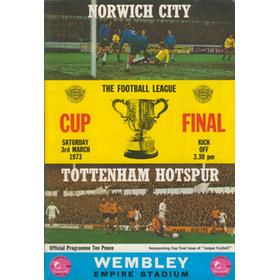NORWICH CITY V TOTTENHAM HOTSPUR 1973 (LEAGUE CUP FINAL) FOOTBALL PROGRAMME