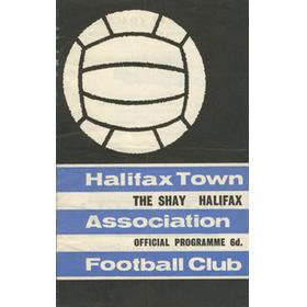 HALIFAX V BISHOP AUCKLAND 1967 FOOTBALL PROGRAMME (RECORD VICTORY 7-0)
