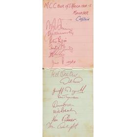 ENGLAND & SOUTH AFRICA 1964-65 (TOUR OF SOUTH AFRICA) CRICKET AUTOGRAPHS